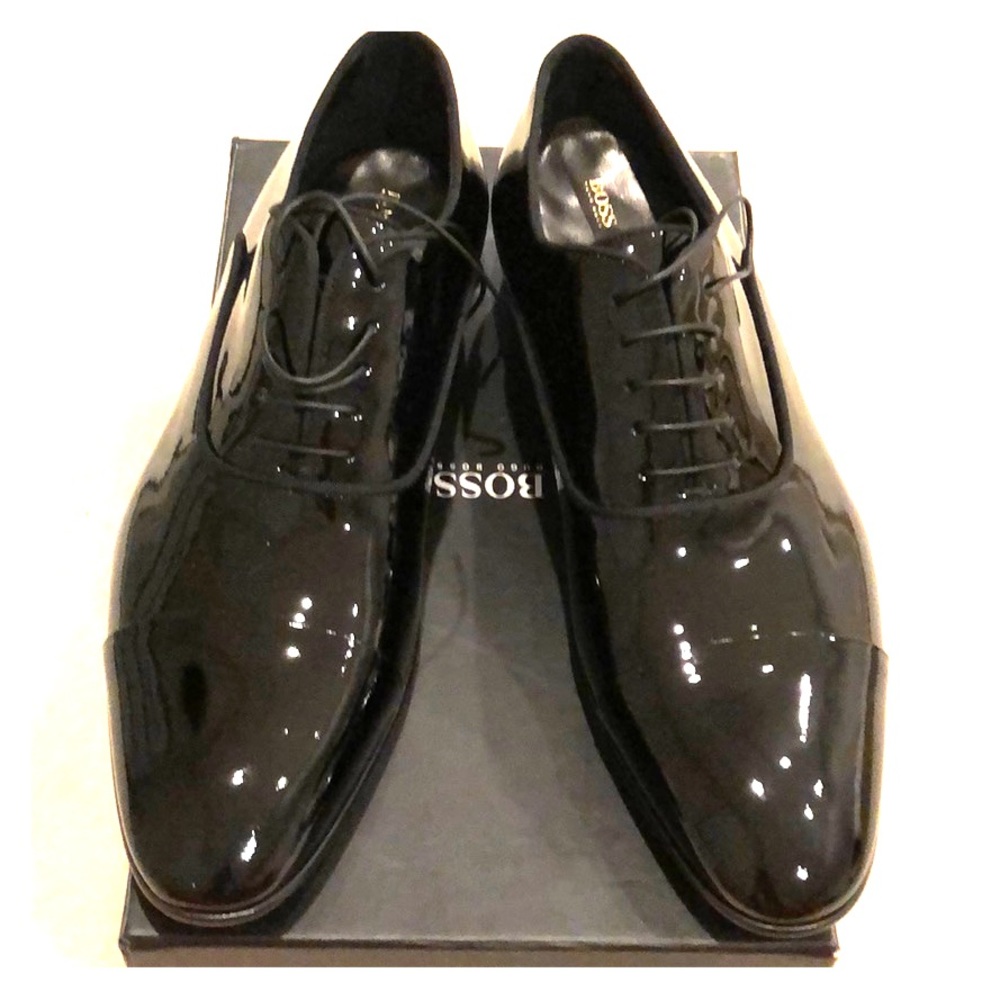 Hugo Boss Patent Leather Oxfords Men’s